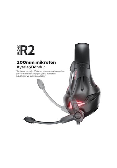 xMowi R2 Mikrofonlu RGB Oyuncu Kulaklığı