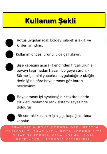 Renault Dacia 676 Siyah Rötuş Boyası 20 Ml