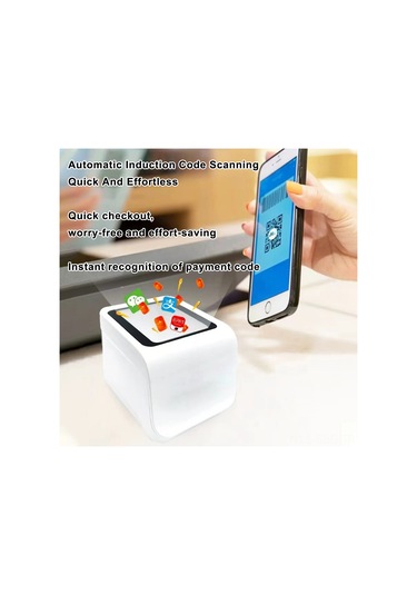 Springsun Masaüstü Barkod Ve Qr Kod Okuyucu - Otomatik Sensörlü Usb Tarayıcı Market/restoran