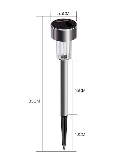 Ebitda 10 Adet Güneş Enerjisi Bahçe Lambası, Beyaz Işık, Ip65 Dayanıklı, Açık Çim Lambası