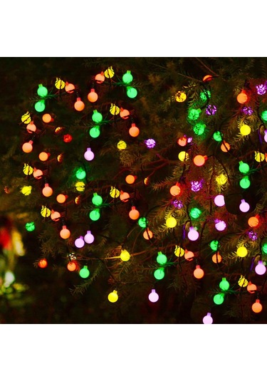 Kosona Güneş Enerjili 50 Led Toplu Işık Zinciri, 8 Aydınlatma Modu, Ip44 Su Geçirmez, 6.9m Uzunluk, Bahçe Dekorasyonu