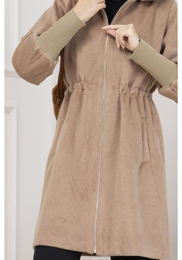 Beli İçten Tünelli Kapüşonlu Kap-camel-5556 Camel