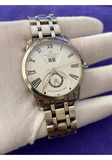 Maurice Lacroix Pt6098 Grand Guichet Gmt Çelik Kordon Erkek Kol Saati