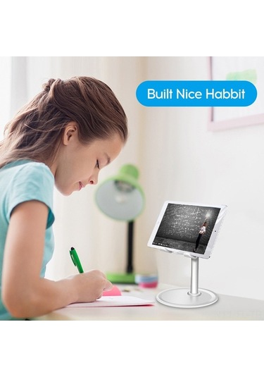 Pazly Evrensel Telefon & İpad Uyumlu Askısı - Ayarlanabilir 45 Açı, Kaymaz Alüminyum Stand