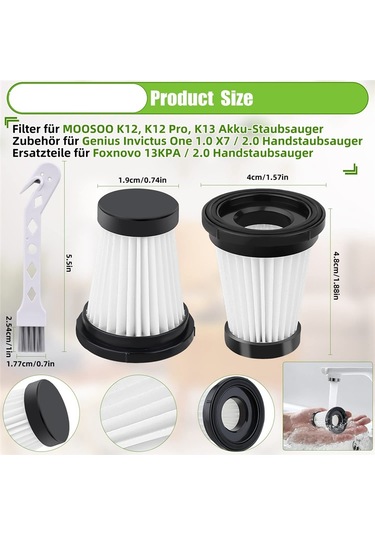 Amigaelegant Genius Invictus One İçin Moosoo K12 K12pro K13 İçin Hepa Filtre