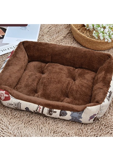 60 45cm Arctic Velvet Kahve Rengi Evcil Hayvan Yatağı Köpek Yatağı Kedi Yatağı, Küçük, Orta Ve Büyük Köpek Yatağı