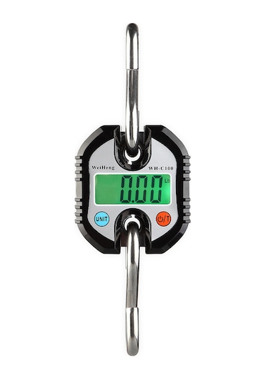 Honmex 150kg Çift Hassasiyetli Mini Ağır Duty Dijital Vinç Terazi - Çelik Kanca, Abs Gövde, Lcd Işık, Kg/lb/jin Dönüşümü Pil Dahil Değil