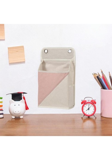 Suntek Duvara Asılan Düzenleyici Çanta Yurt Odası Mutfak Pembe