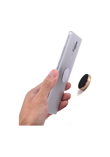 Moveevo Araç İçi Manyetik Telefon Tutucu - 360 Döner, Tek Elle Kullanım, Güçlü Tutma, Evrensel Uyum Altın Renk