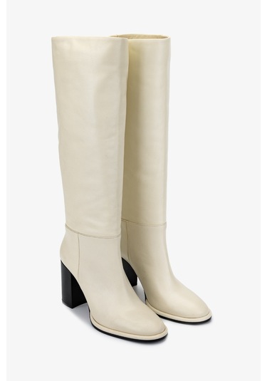 Valmenti Kadın Hakiki Deri Beyaz Casual Çizme 1046 6033 Bn Czm Sk24-25 Beyaz Dr Beyaz