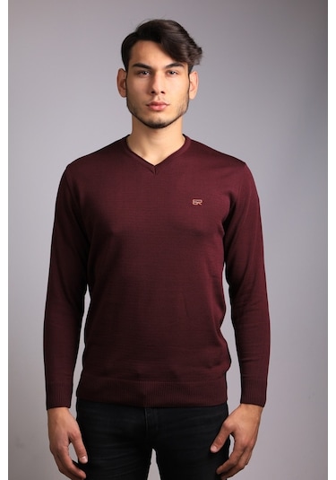 Bearraybon Erkek Triko Kazak Bordo (504887248) Bordo