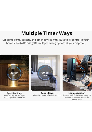 Suofeng Sonoff Rf Bridger2 Akıllı Ağ Geçidi - 433mhz Rf, Google/alexa Uyumlu, Beyaz, Ewelink Uygulaması İle Kontrol