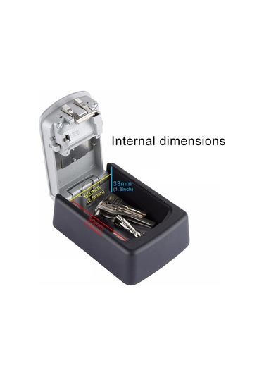 Sones Duvara Asılan Anahtar Saklama Kutusu Metal 4 Haneli Şifre Kilidi Yeşil