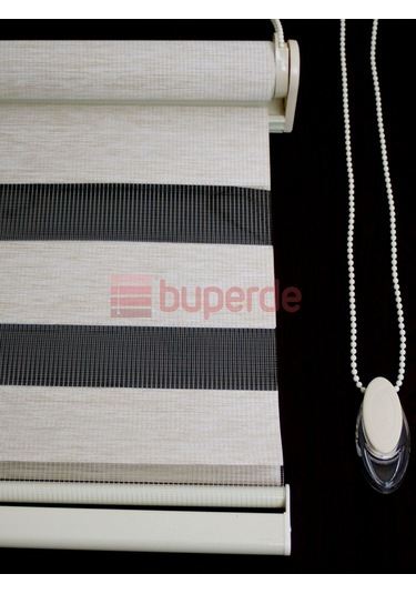 Buperde Krem Eko Bambu Zebra Stor Perde