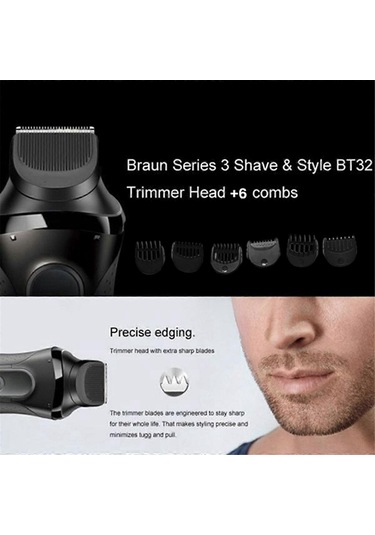 Braun Series 3 Bt32 Elektrikli Tıraş Makineleri İçin Sakal Düzeltme Aksesuarı Db