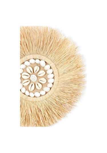 Bohem Mucize Deniz Kabuklu Rafya Duvar Dekoru M012