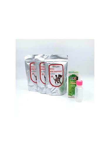 Perry Yavru Kedi Süt Tozu 3 Adet + Biberon 60 ML