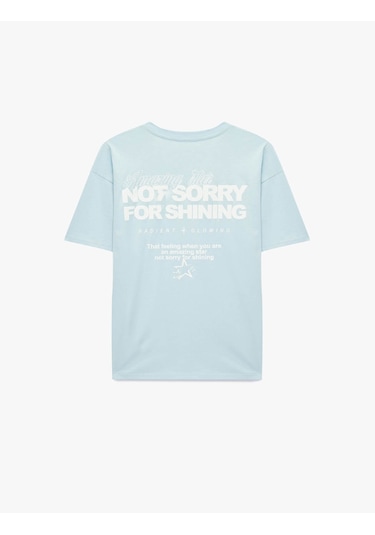 Koton 26yy59000114 Mavi Kadın T-shirt 6sal10080ık Mavi