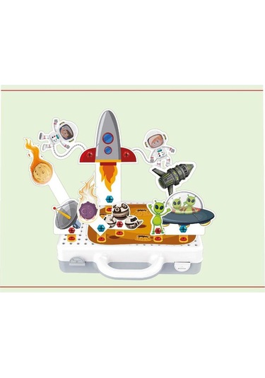 Eğitici Matkap Seti Uzay 3d Stem Creative Yaratıcı Set