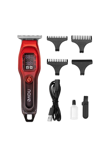 Nave Bq-02 T Bıçaklı Şarjlı Tıraş Makinesi Led Ekranlı, Profesyonel Sakal & Saç Kesim 1 - 2 Saat