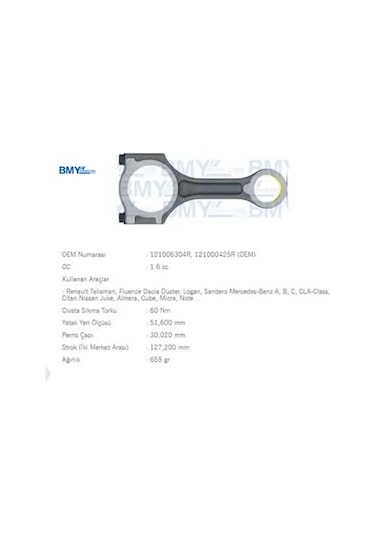Piston Kolu Talisman-fluence-duster-logan-sandero-juke-almera-cube-micra-note-nv200