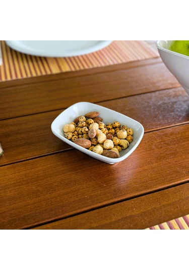 Alezy 577 Göreme Melamin Termostar Garnitür Tabak 12x8 Cm Beyaz