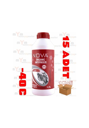 Nova -40 Derece Kırmızı G12 Antifriz 1.5Litre X15
