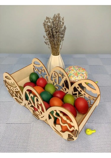 Woodiks Yol Yumurtası Standı Paskalya Sepeti 152010188 Bej