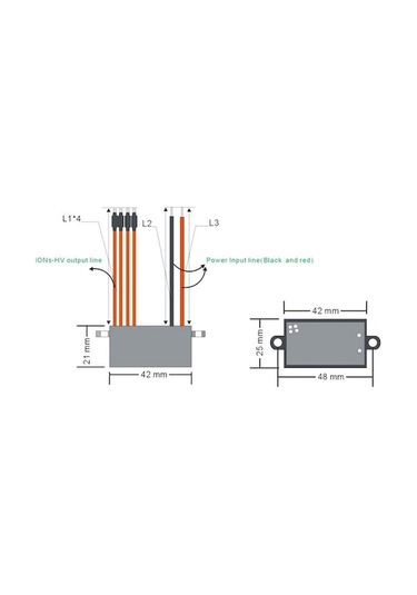 Dancemonkey Dc 12v Anyon Hava Temizleme Cihazı Negatif İyon Jeneratörü Modülü Siyah, Ecomodel Siyah