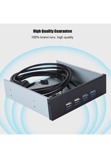 Yaozixa Optik Sürücü Konsole Paneli 5.25 İnç, Metal Kasa, 2xusb3.0 19pin + 2xusb2.0 9pin Hub, Plug & Play, Tüm Windows Sürümleriyle Uyumlu