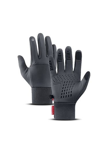 Ccgloball Eldivenler Binme Sıcak Polar Soğuk Geçirmez Su Geçirmez Dokunmatik Ekran Bisiklet Isınma Açık Havada Koşu Kayak Grim