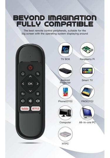 Trendooze Wechip Uzaktan Tv Tv Smart Mini Kumanda Kablosuz İçin H6 Box Android İi