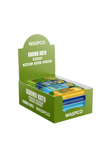 Waspco Yüksek Protein Bar Karma Kutu 50 G 5 Çeşit Toplam 15 Adet