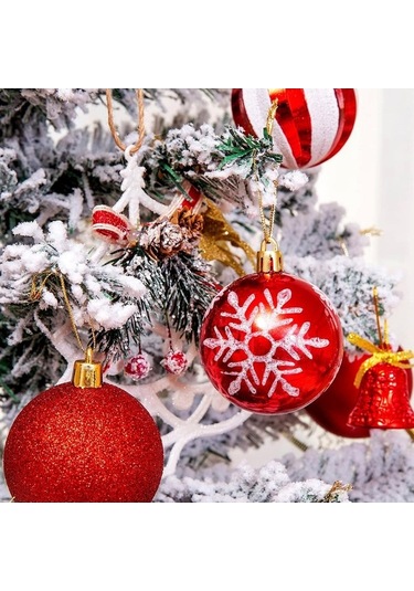 Pazly Yeşil 40 Adet Noel Topu Ağacı Süsü, Yıldızlı Kolye, Hediye Kutusu, Ev Dekoru Yeşil