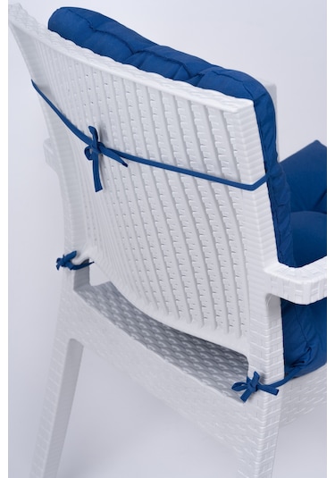 Altınpamuk Neva Pofidik Arkalıklı Özel Dikiş Sandalye Minderi Mavi