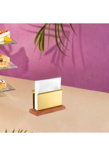 Homyl Peçetelik Paslanmaz Çelik Kağıt Tutucu Tezgah Yemek Altın