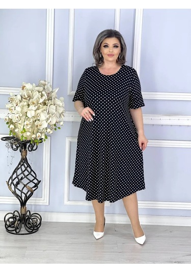 Adenashop Günlük Büyük Kıyafet A-kesim Elbise 445402456