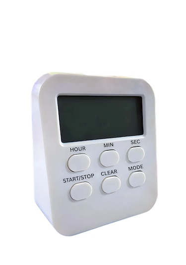 Öğrenci Ders Çalışma Saati Kronometreli Araç Saati Mutfak Bozdolabı Magnet Saat Zamanlayıcı Beyaz