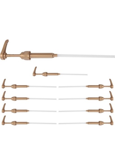 Metabagua 10 Adet Kahve Süt Çay Dağıtıcı Şurubu Pompası Altın Sıvı Dağıtıcı Torani Şurubu 8 Ml Meyve Suyu Şişesi Dağıtıcı Pompası Be0874 Siyah