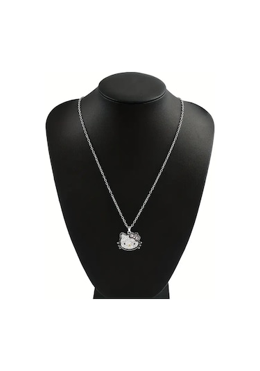 Hello Kitty Gümüş Zincir Kolye , Gümüş Kolye Çocuk Genç Gümüş Kolye Çok Renkli