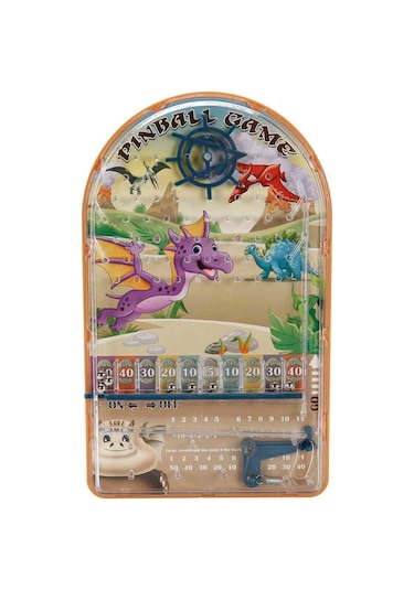 Dinozor Temalı Pinball Oyunu Eğitici Ve Eğlenceli Çocuk Oyuncağı 24,5 Cm
