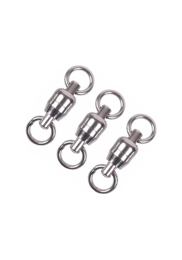 Muqzı Spor Aksesuarı 3 Adet Paslanmaz Çelik Çift Rulman Fırdöndüler Tuzlu Su Olta Takımı Konektörü 6