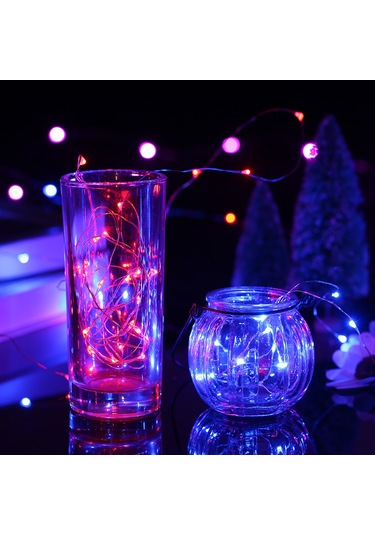 Neevoyu Mavi Işık 3m 30 Led 4.5v Pilli Ip65 Su Geçirmez Işık Zinciri - Romantik Ve Festivite Ortamı Mavi