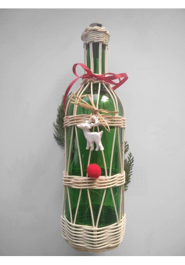 Işıklı Bambu Şişe Geyik Temalı