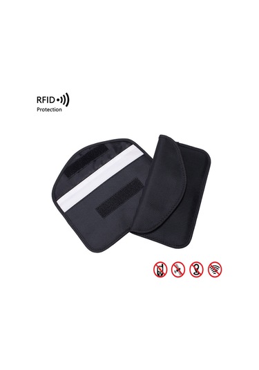 Geeksen Yüksek Kaliteli Oxford Kumaş Rfıd Engelleyici Araba Anahtarı Ve 6.5 İnç Telefon Korumalı Çanta - İç Kumaşı Beyaz