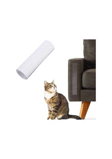 Pawaway Kedi Eğitim Bandı 2 Yüzü Yapışkanlı Koltuk Mobilya Tırmalama Caydırıcı 5 Adet Şeffaf 15 x 45 CM