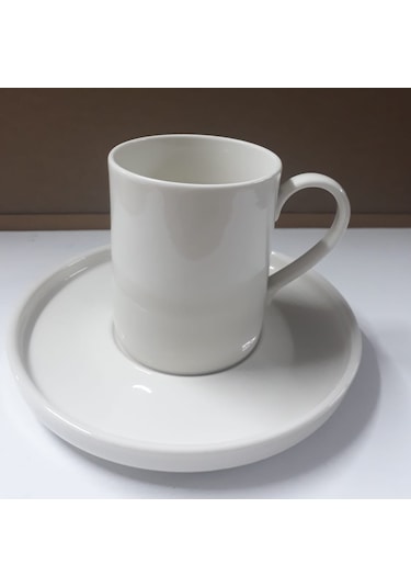 Konak Züccaciye Semazen Kahve Fincan Takımı 6 Lı Sade Beyaz