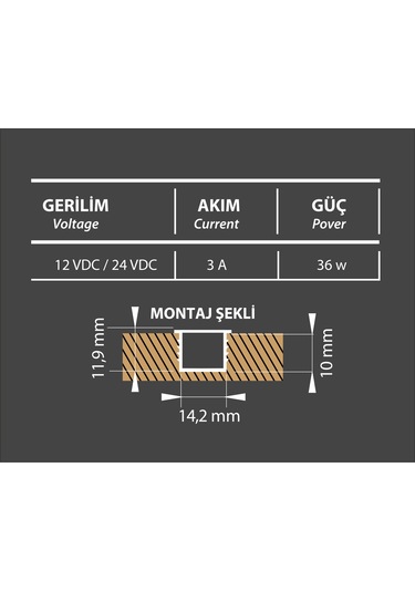Diyez Gömme On-off Dokunmatik Sensör - Siyah