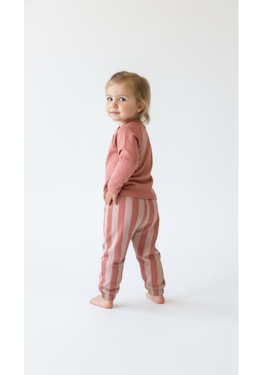 Miababy Çizgili Mummy&dadys Girl 2 Li Takım Pudra