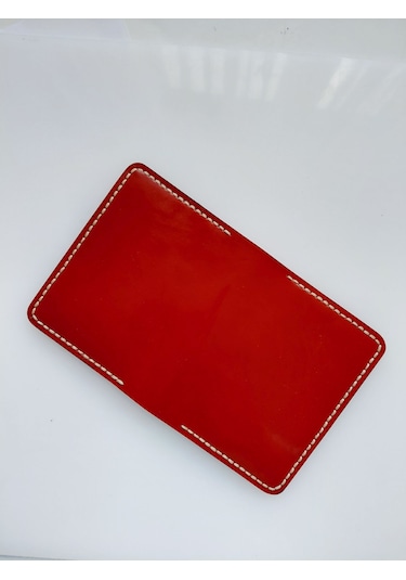 Luna Luster Hakiki Deri Çok Bölmeli Taba Minimalist Krem Kartlık & Cüzdan Drc68 Bej - Taba